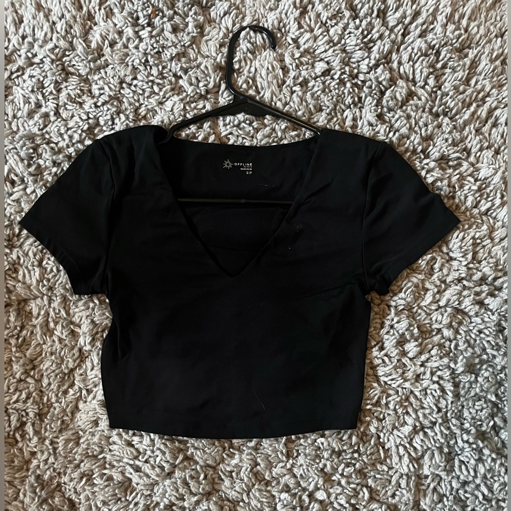 Aerie offline deep v neck top